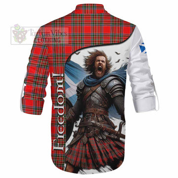 Binning Crest Tartan Ghillie Kilt Shirt Inspired by the Freedom of Scottish Warrior - Tartan Vibes Clothing