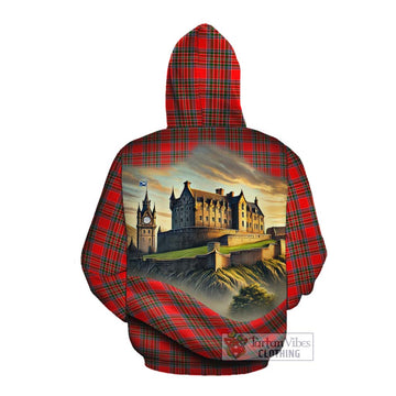 Binning Tartan Family Crest Cotton Hoodie with Scottish Ancient Castle Style Pullover Hoodie - Tartan Vibes Clothing
