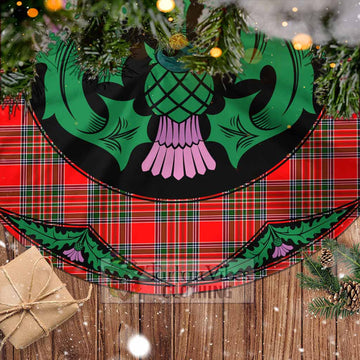 Binning Tartan Christmas Tree Skirt Scottish Thistle Style - Tartan Vibes Clothing