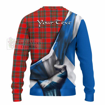 Binning Tartan Knitted Sweater with Family Crest Scotland Patriotic Style - Tartan Vibes Clothing