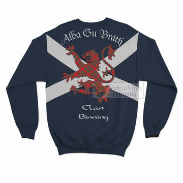 Binning Tartan Lion Rampant Sweatshirt Proudly Display Your Heritage with Alba Gu Brath and Clan Name - Tartan Vibes Clothing