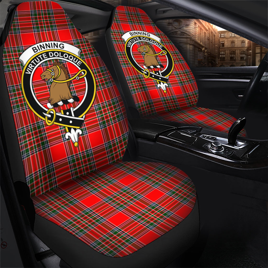 Binning Tartan Car Seat Cover with Family Crest - Tartan Vibes Clothing