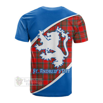 Binning Family Crest Tartan Cotton T-shirt Celebrate Saint Andrew's Day in Style Men's Shirt - Tartan Vibes Clothing