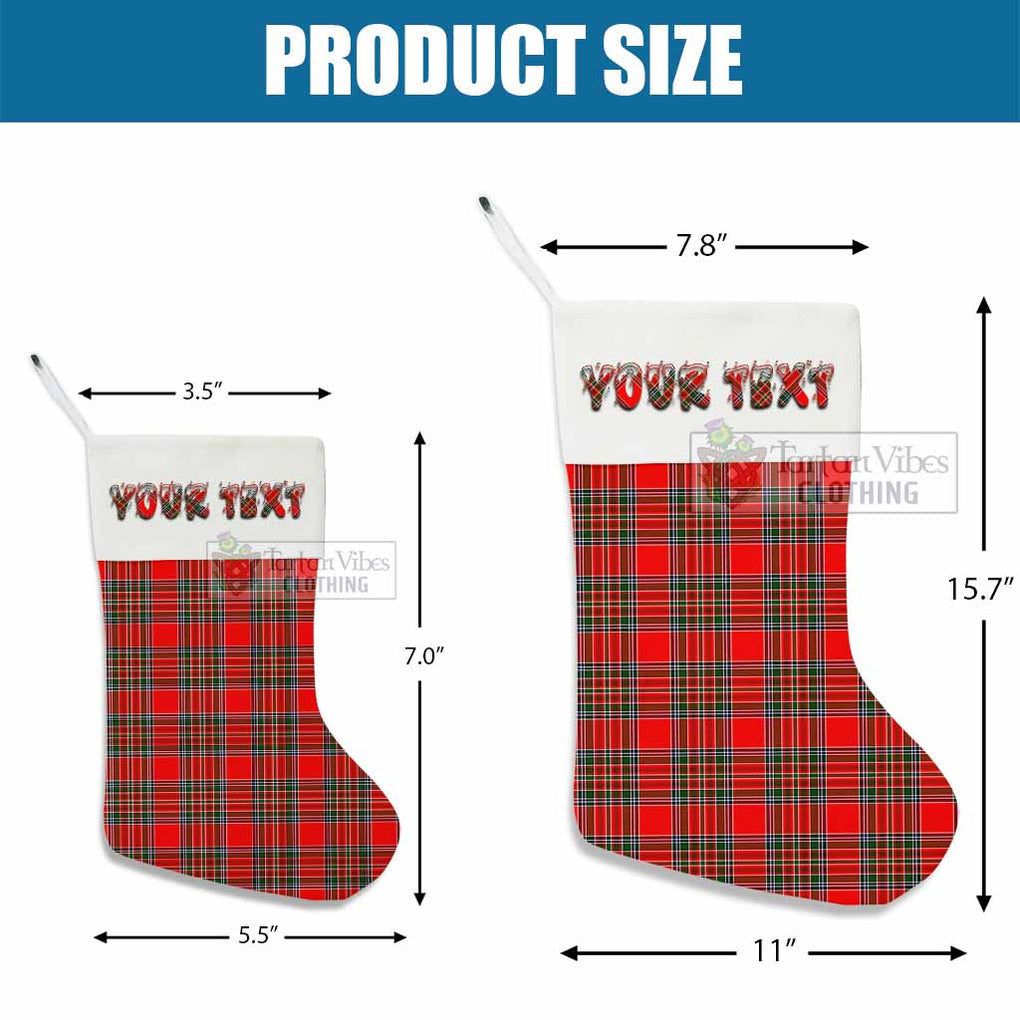 Binning Tartan Christmas Stocking with Personalized Text - Tartan Vibes Clothing