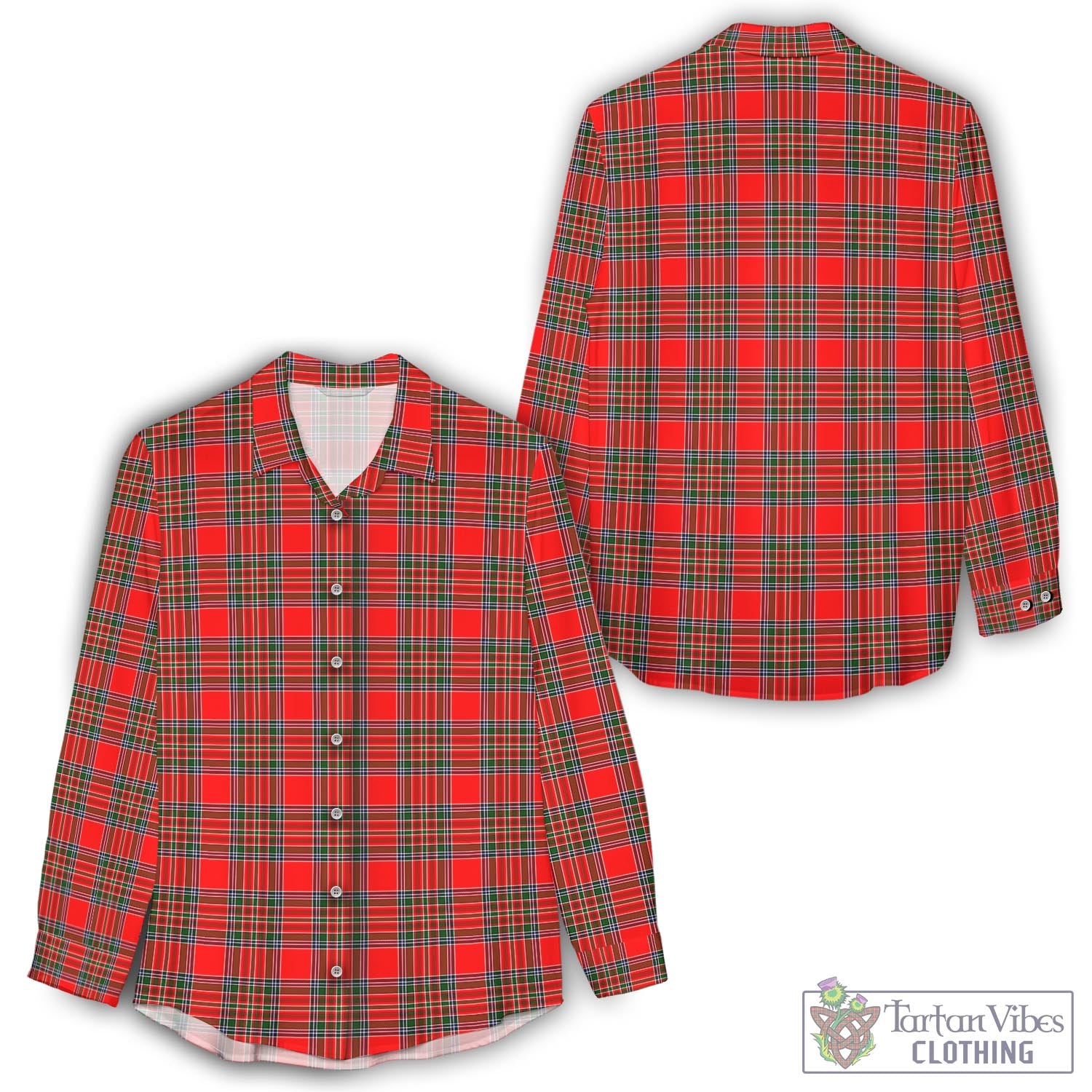 Binning Tartan Women's Casual Shirt - Tartan Vibes Clothing