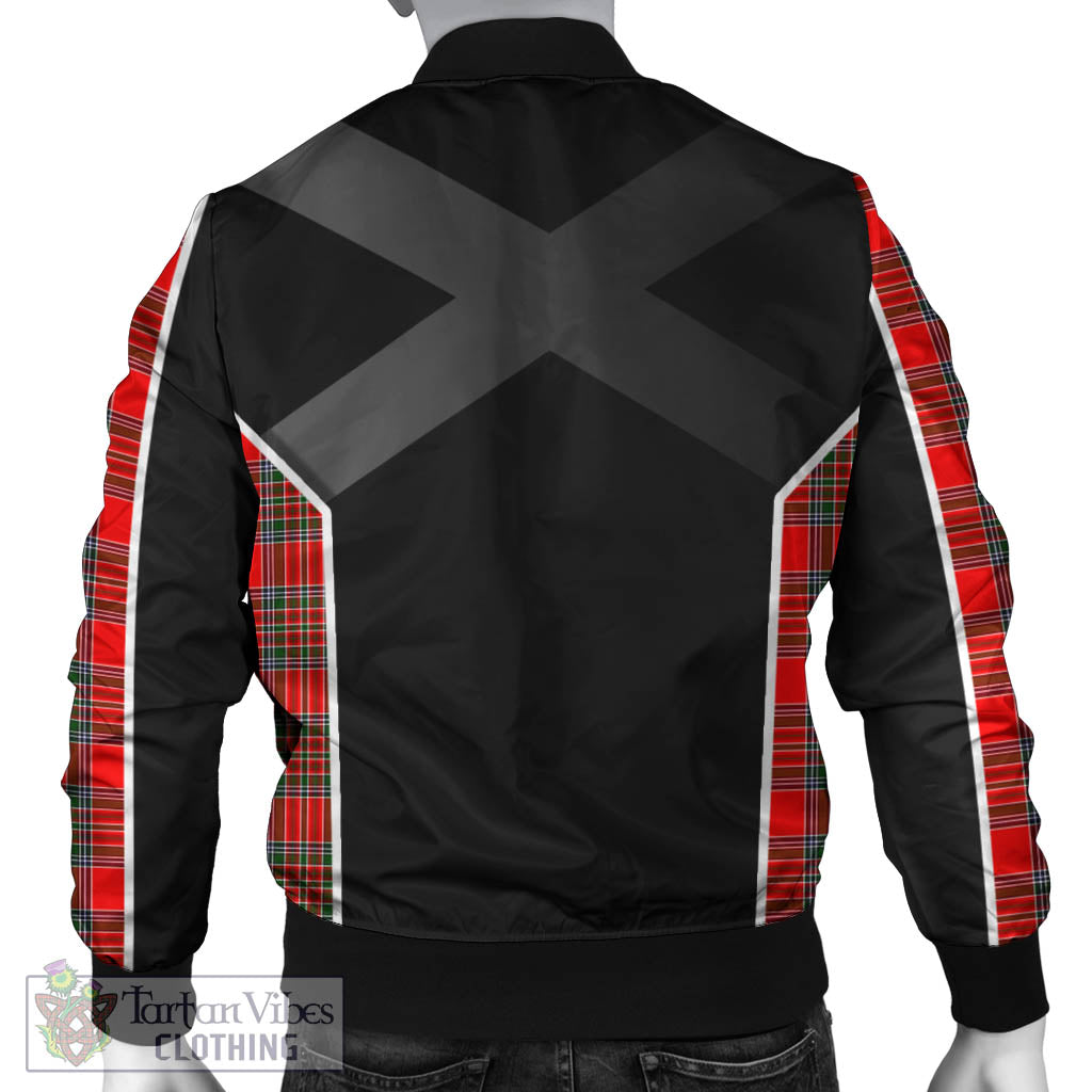 Binning Tartan Bomber Jacket with Family Crest and Scottish Thistle Vibes Sport Style - Tartan Vibes Clothing