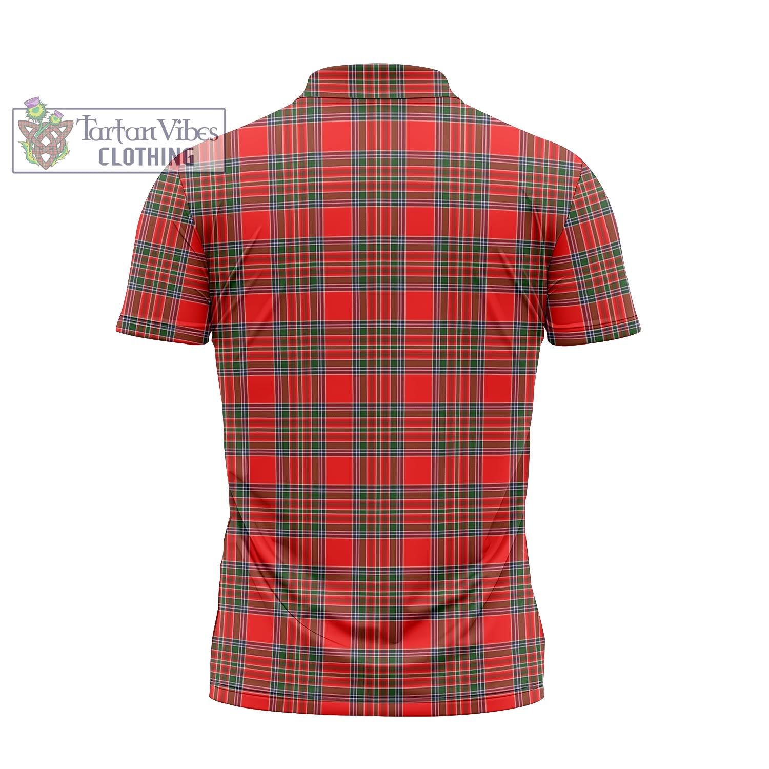 Binning Tartan Zipper Polo Shirt with Family Crest - Tartan Vibes Clothing