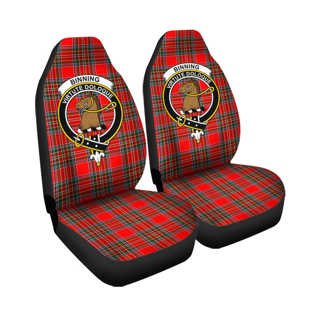 Binning Tartan Car Seat Cover with Family Crest - Tartan Vibes Clothing