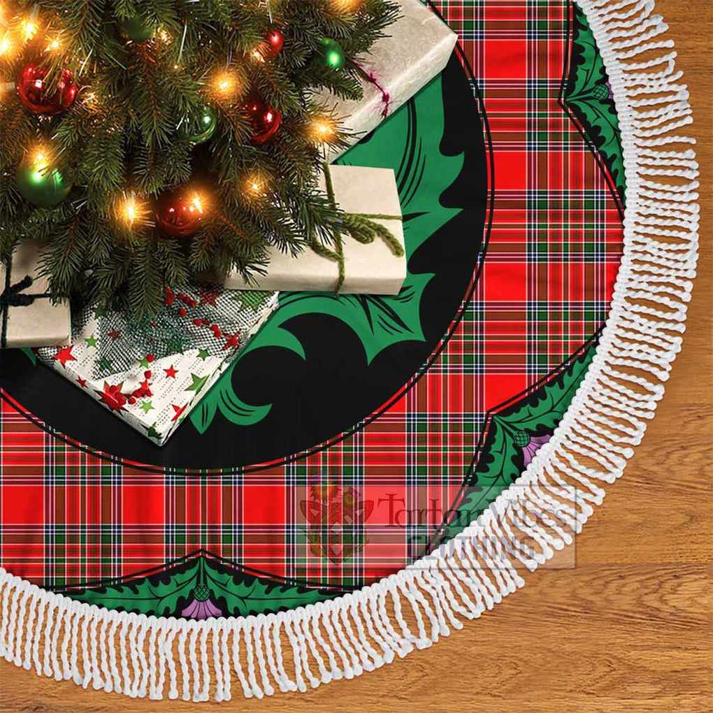 Binning Tartan Christmas Tree Skirt Scottish Thistle Style - Tartan Vibes Clothing