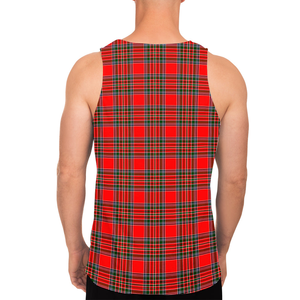 Binning Tartan Mens Tank Top with Family Crest - Tartan Vibes Clothing