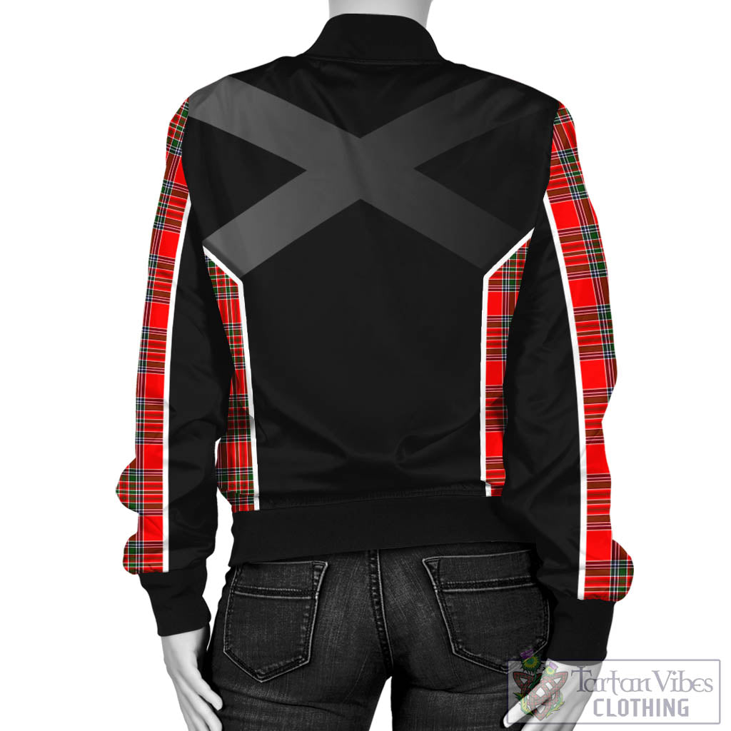 Binning Tartan Bomber Jacket with Family Crest and Scottish Thistle Vibes Sport Style - Tartan Vibes Clothing