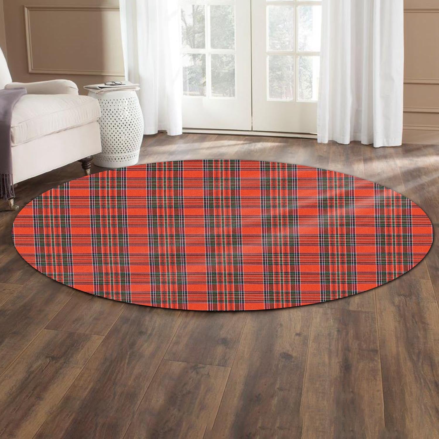 Binning Tartan Round Rug - Tartan Vibes Clothing