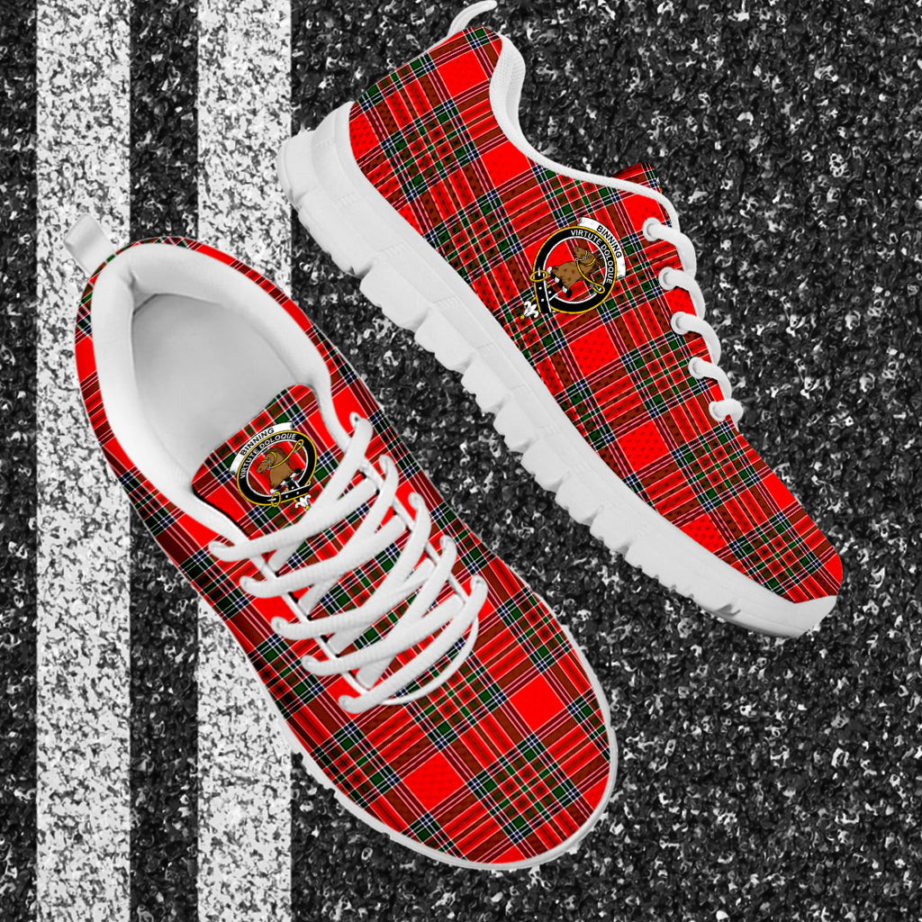 Binning Tartan Sneakers with Family Crest - Tartan Vibes Clothing