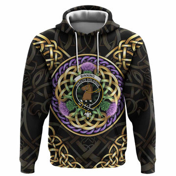 Binning Clan Crest Hoodie Celtic Scottish Thistle