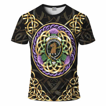 Binning Clan Crest T-Shirt Celtic Scottish Thistle