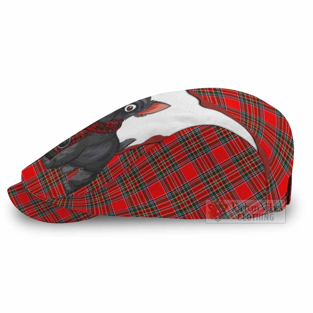 Binning Scottish Terrier Tartan Flat Cap, Jeff Cap Thistle Heritage Art - Tartan Vibes Clothing