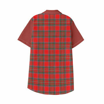 Binning Tartan Accent Kid Hawaiian Shirt with Family Crest