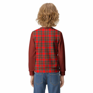 Binning Tartan Accent Kid Knitted Sweatshirt with Family Crest