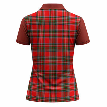 Binning Tartan Accent Women Polo Shirt with Family Crest