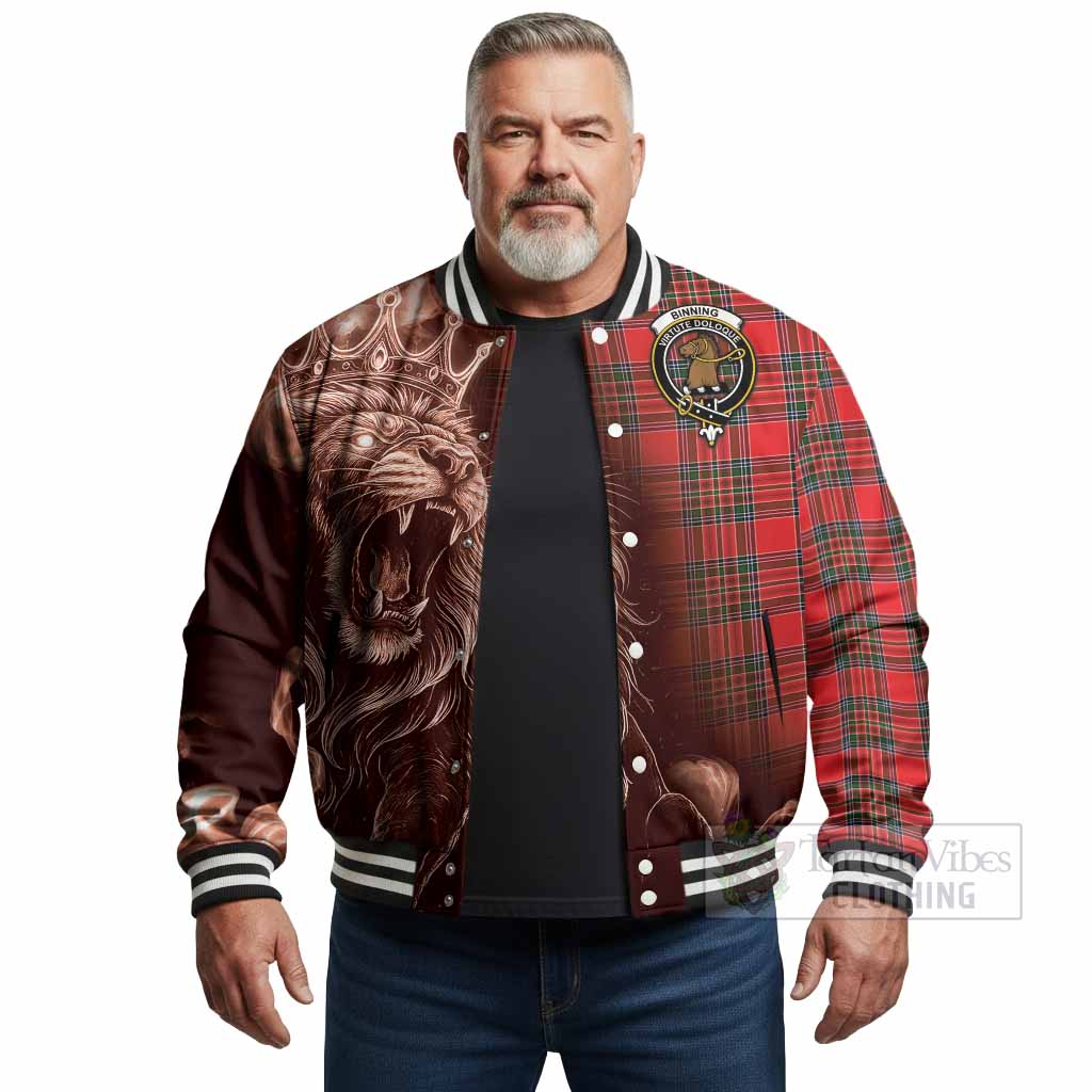 Binning Tartan Baseball Jacket Roaring Lion Heritage
