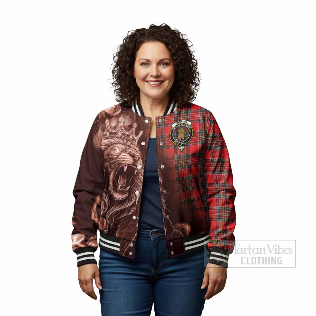 Binning Tartan Baseball Jacket Roaring Lion Heritage