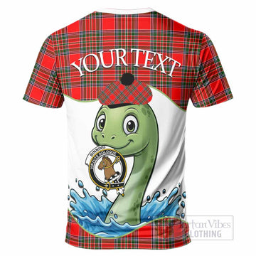 Binning Tartan Crest Cute Nessie T-Shirt Scottish Loch Ness Monster