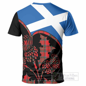 Binning Tartan Family Crest T-Shirt Scotland Thistle Floral Flag Style