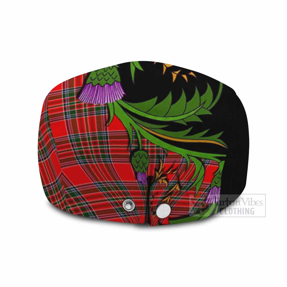 Binning Tartan Flat Cap, Jeff Cap Scottish Thistle Pride Heritage Art - Tartan Vibes Clothing