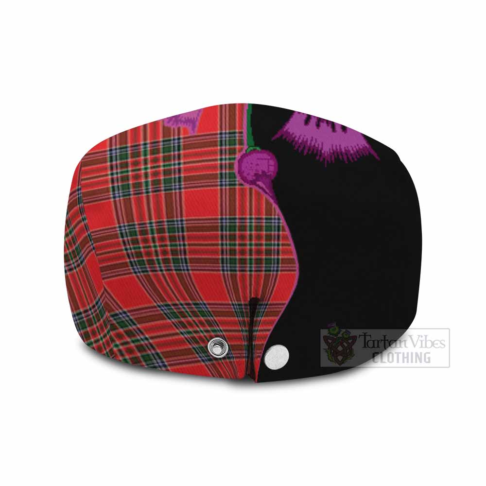 Binning Tartan Flat Cap, Jeff Cap Traditional Scottish Thistle