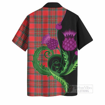 Binning Tartan Hawaiian Shirt Traditional Scottish Thistle
