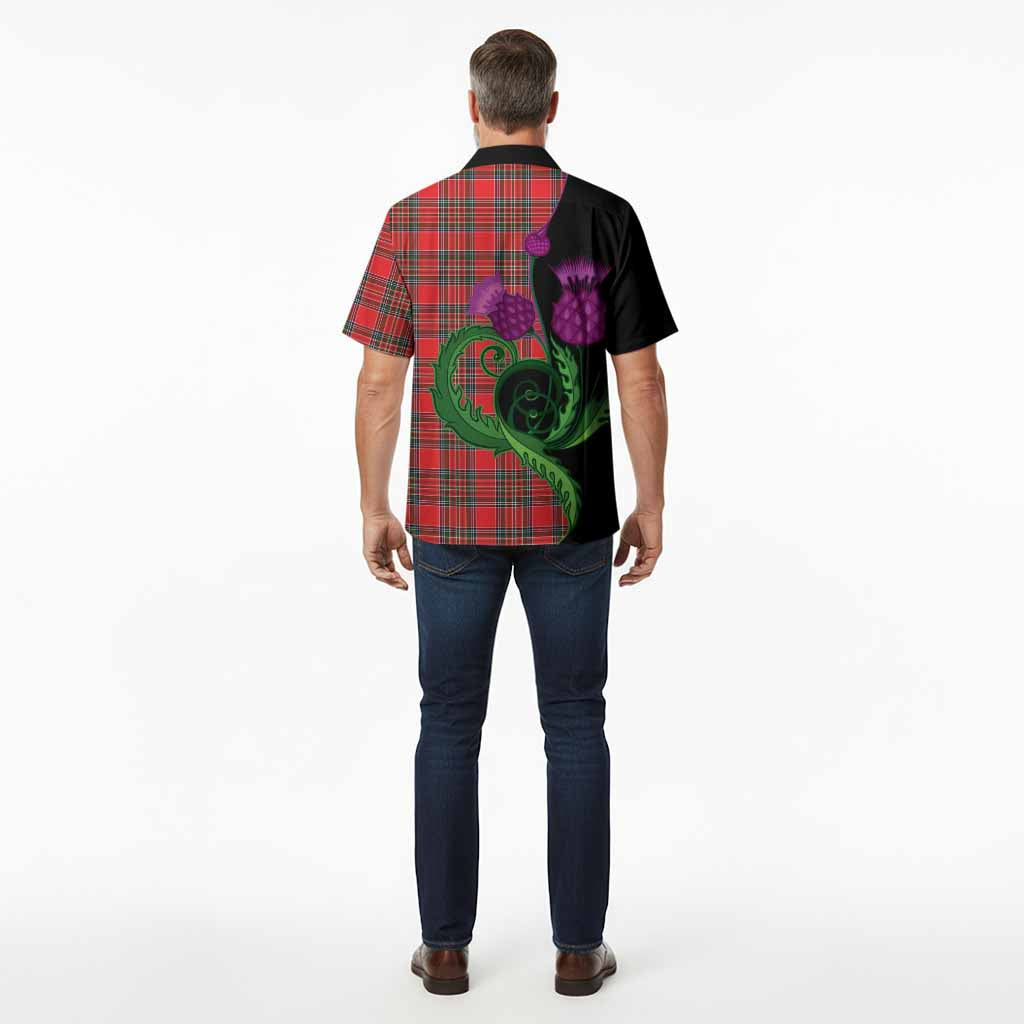 Binning Tartan Hawaiian Shirt Traditional Scottish Thistle