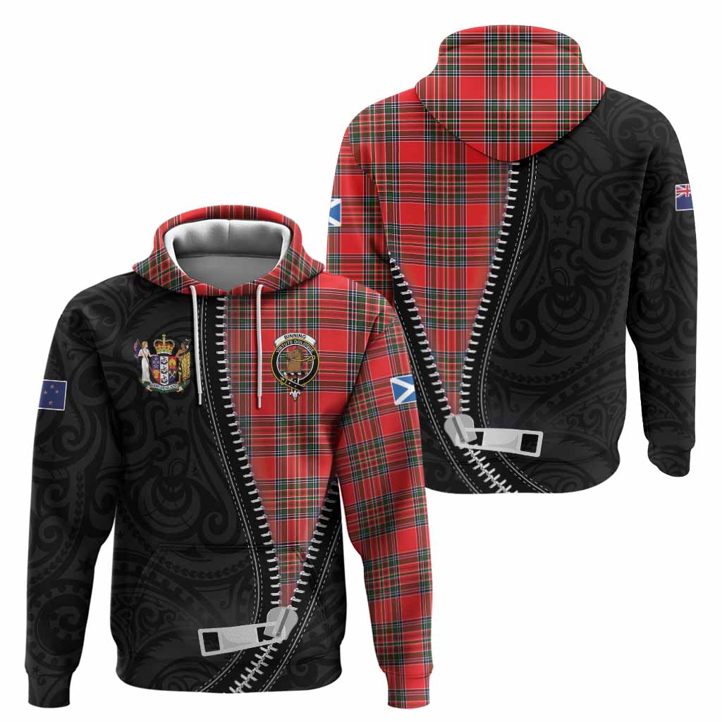 Binning Tartan Hoodie New Zealand Pattern Unique Zipper Stylized