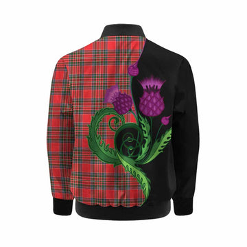 Binning Tartan Kid Bomber Jacket Traditional Scottish Thistle Kid - Tartan Vibes Clothing