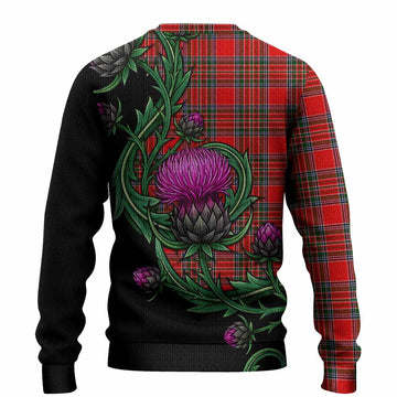 Binning Tartan Knitted Sweater Resilient Scottish Thistle - Tartan Vibes Clothing