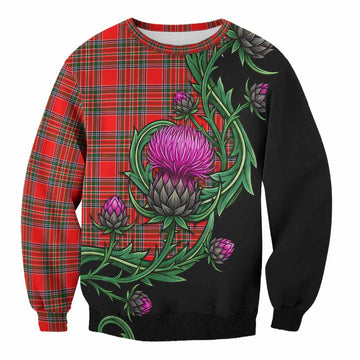 Binning Tartan Sweatshirt Resilient Scottish Thistle Unisex - Tartan Vibes Clothing