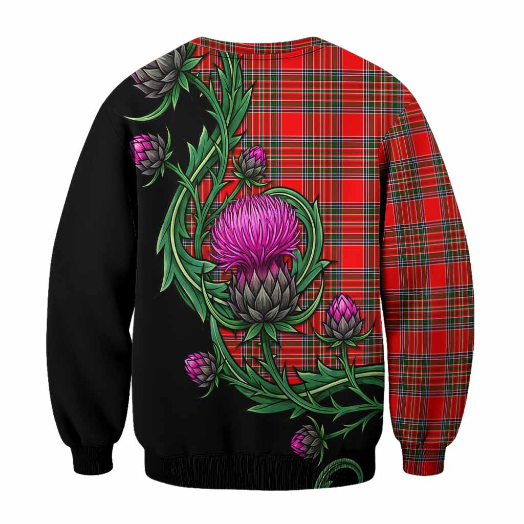 Binning Tartan Sweatshirt Resilient Scottish Thistle - Tartan Vibes Clothing