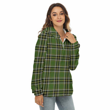 Birmingham Tartan Women's Borg Fleece Hoodie with Half Zip Female - Tartan Vibes Clothing