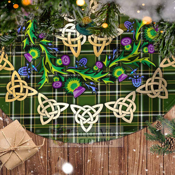 Birmingham Tartan Christmas Tree Skirt with Thistle Celtic Knot Style - Tartan Vibes Clothing