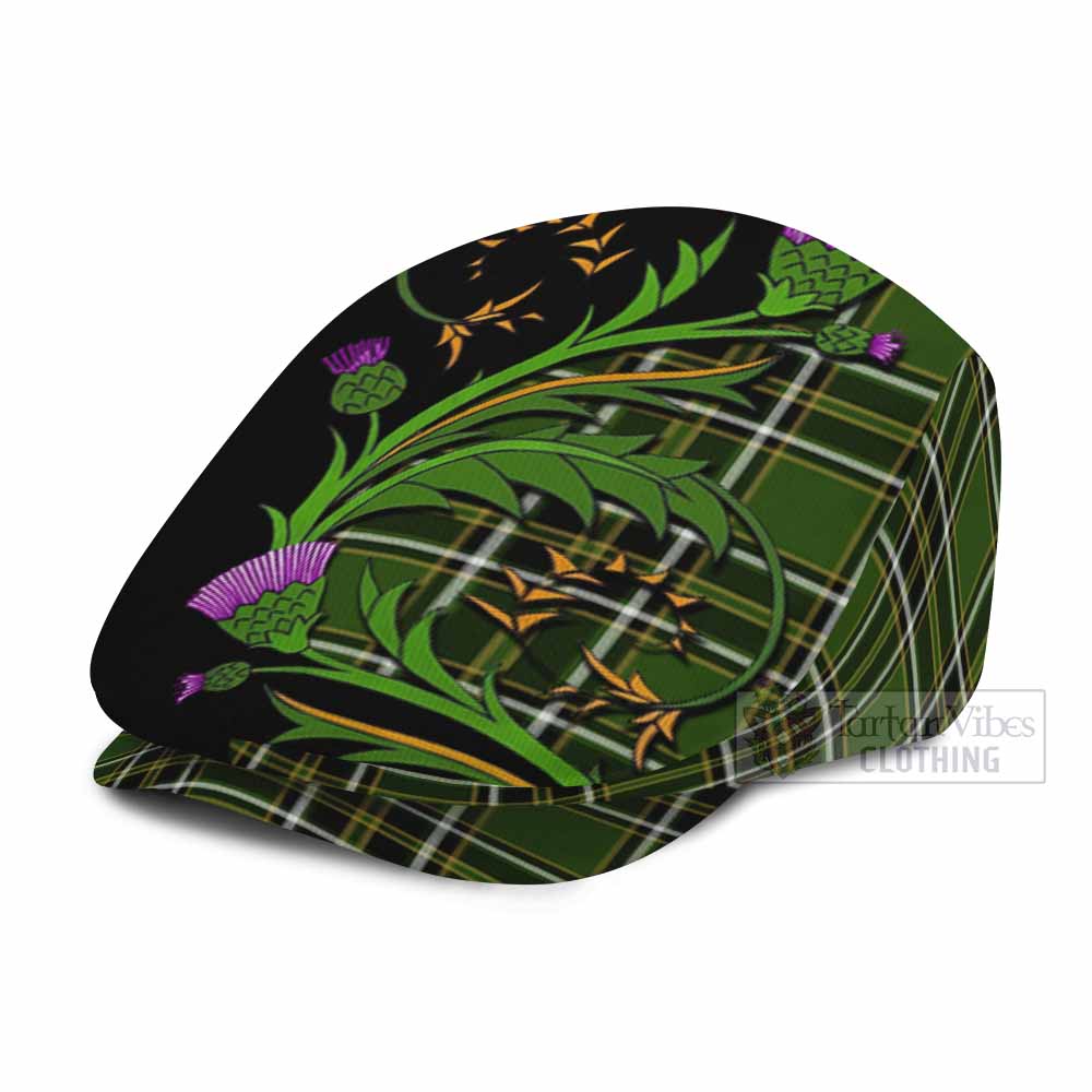 Birmingham Tartan Flat Cap, Jeff Cap Scottish Thistle Pride Heritage Art