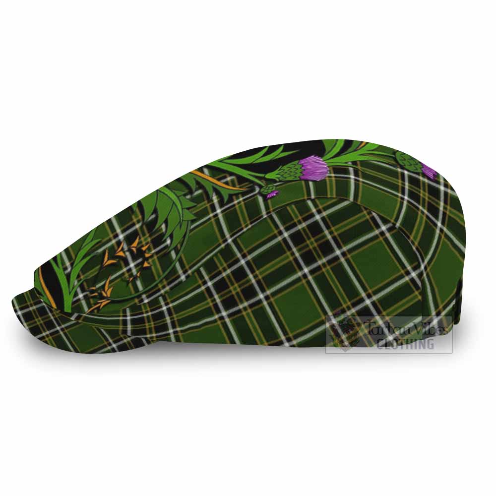 Birmingham Tartan Flat Cap, Jeff Cap Scottish Thistle Pride Heritage Art