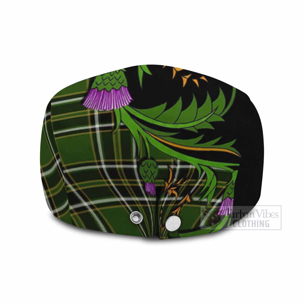 Birmingham Tartan Flat Cap, Jeff Cap Scottish Thistle Pride Heritage Art