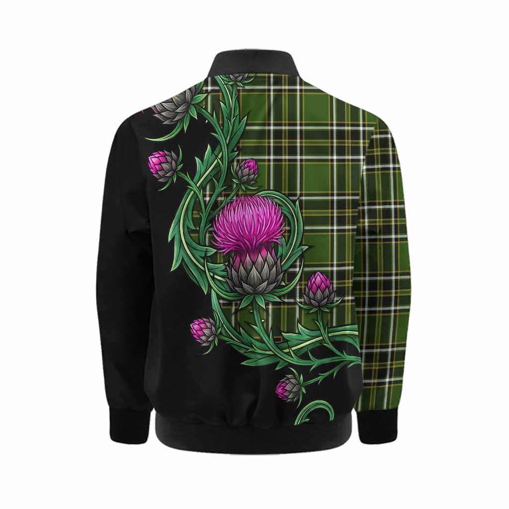 Birmingham Tartan Kid Bomber Jacket Resilient Scottish Thistle Kid - Tartan Vibes Clothing