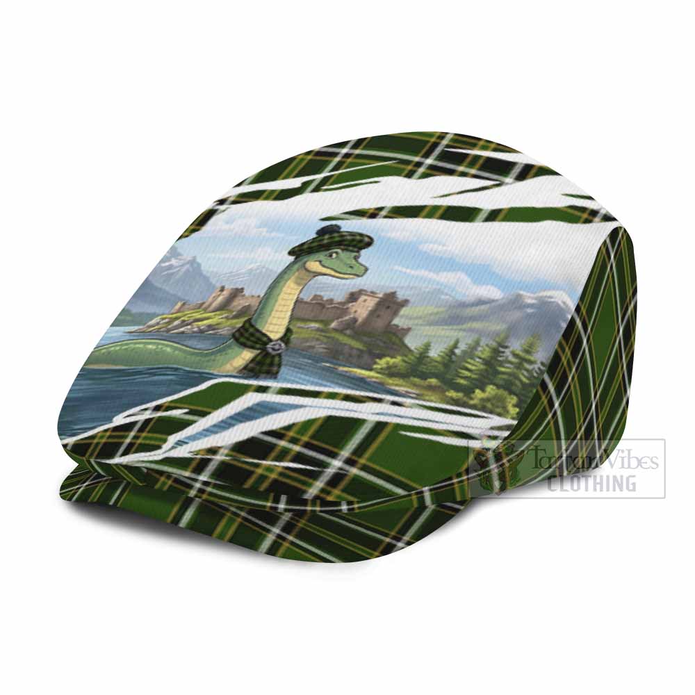 Birmingham Tartan Loch Ness Monster Scottish Heritage Art Flat Cap, Jeff Cap
