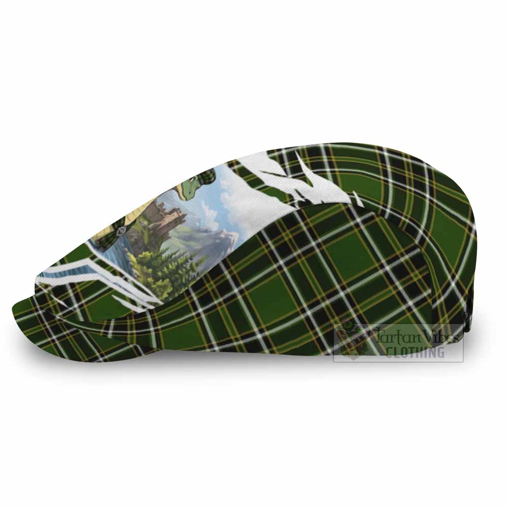 Birmingham Tartan Loch Ness Monster Scottish Heritage Art Flat Cap, Jeff Cap