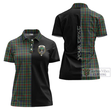 Bisset Tartan Women's Polo Shirt with Family Crest and Half Of Me Style Women - Tartan Vibes Clothing