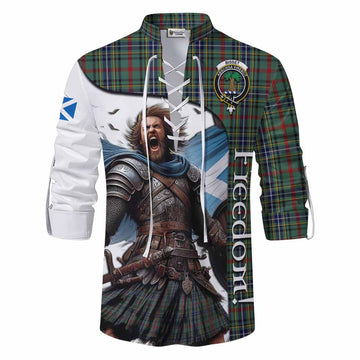 Bisset Crest Tartan Ghillie Kilt Shirt Inspired by the Freedom of Scottish Warrior Men - Tartan Vibes Clothing