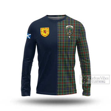 Bisset Tartan Long Sleeve T-Shirt Alba with Scottish Lion Royal Arm Half Style Unisex - Tartan Vibes Clothing