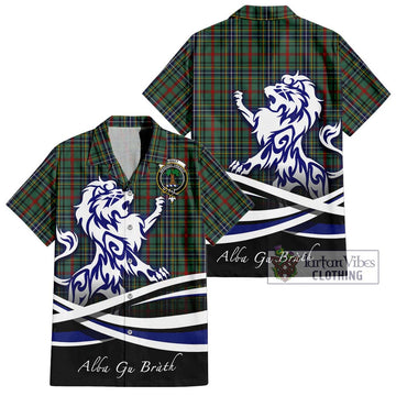 Bisset Tartan Hawaiian Shirt with Alba Gu Brath Regal Lion Emblem Kid - Tartan Vibes Clothing