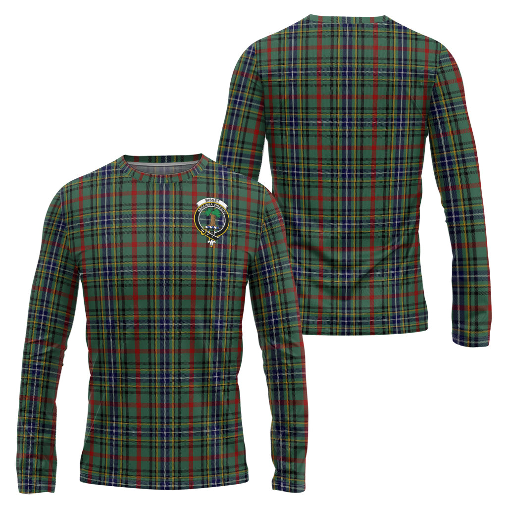 Bisset Tartan Long Sleeve T-Shirt with Family Crest Unisex - Tartan Vibes Clothing