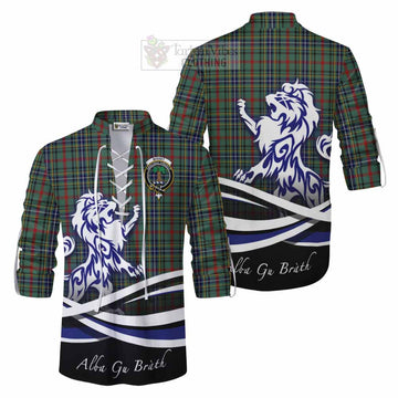 Bisset Tartan Ghillie Kilt Shirt with Alba Gu Brath Regal Lion Emblem Men - Tartan Vibes Clothing